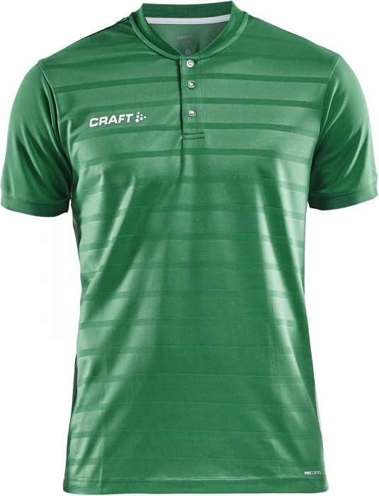 Craft - Pro Control Button Jersey Youth - Groen & wit