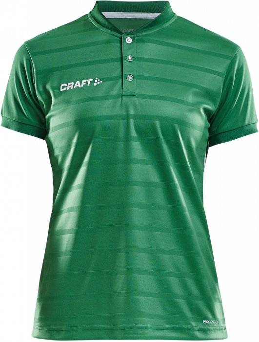 Craft - Pro Control Button Jersey Women - Verde & blanco