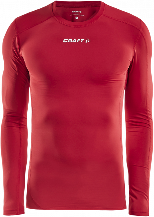 Craft - Pro Control Compression Long Sleeve - Rot & weiß