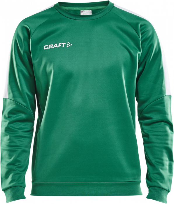 Craft - Progress R-Neck Sweather Junior - Grøn & hvid