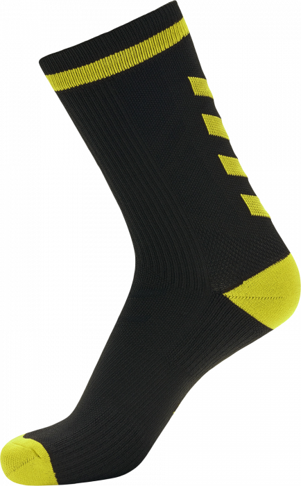 Hummel - Elite Indoor Sock Short - Svart & yellow