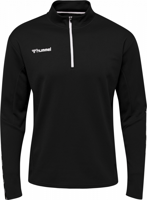Hummel - Authentic Half-Zip Sweatshirt - Black & biały