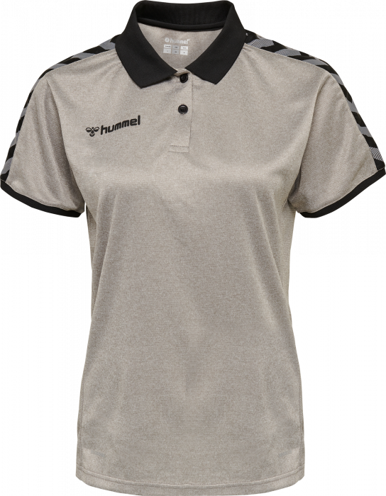 Hummel - Authentic Woman Functional Polo - Grey Melange & schwarz