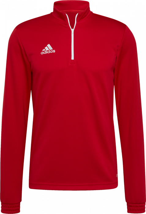 Adidas - Entrada 22 Træning Top With Half Zip - Power red 2 & wit
