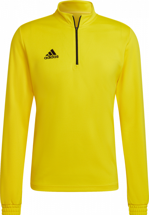 Adidas - Entrada 22 Træning Top With Half Zip - Team yellow & negro