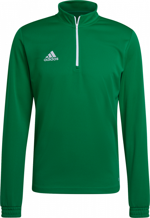 Adidas - Entrada 22 Træning Top With Half Zip Jr - Team green & bianco
