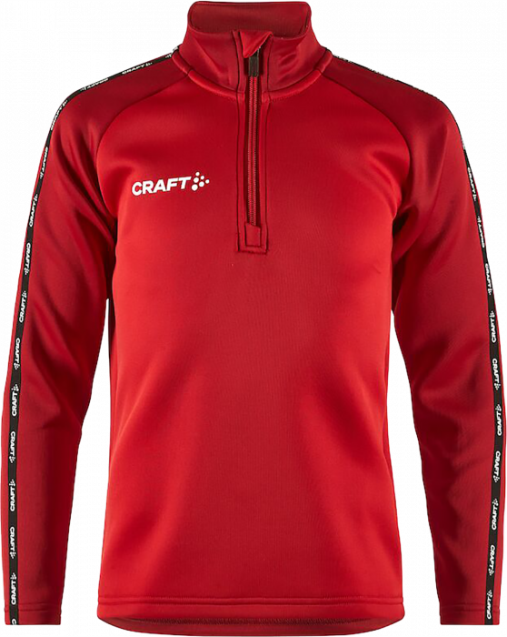 Craft - Squad 2.0 Træningstrøje Med Halv Lynlås Jr - Bright Red & express