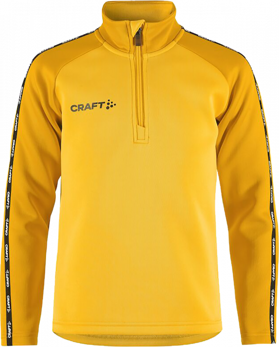 Craft - Squad 2.0 Træningstrøje Med Halv Lynlås Jr - Sweden Yellow  & guld