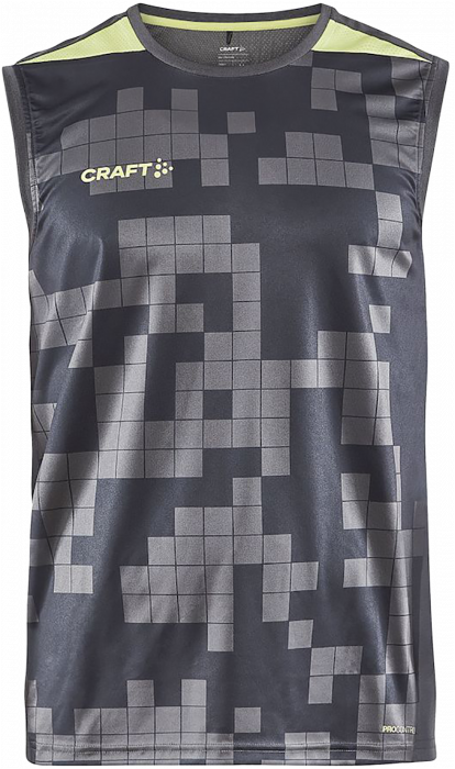 Craft - Pro Control Impact Sleeveless Men - Gris granit & giallo