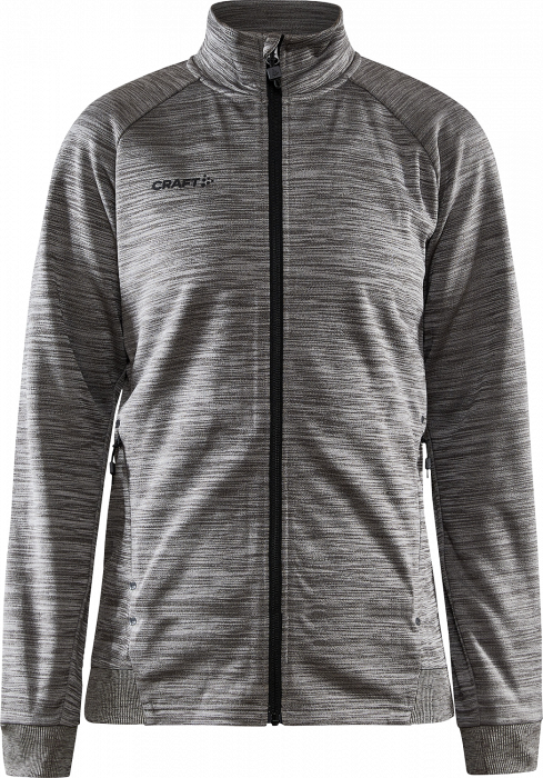 Craft - Adv Unify Sweatshirt Med Lynlås Dame - Dark Grey Melange