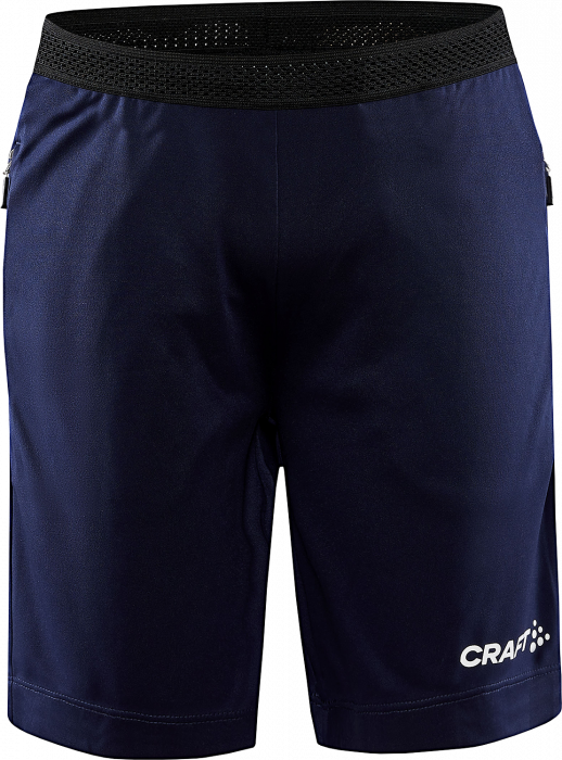 Craft - Evolve Zip Pocket Shorts Junior - Azul marino & negro