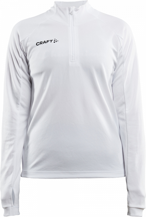 Craft - Evolve Shirt With Half Zip Woman - Blanc