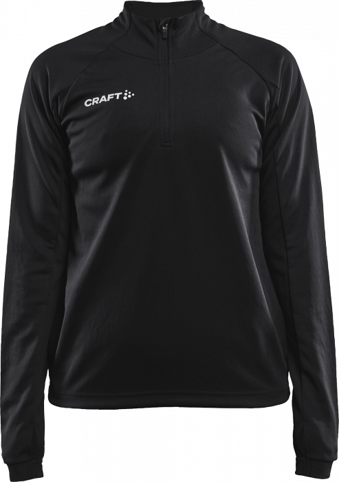 Craft - Evolve Shirt With Half Zip Woman - Zwart