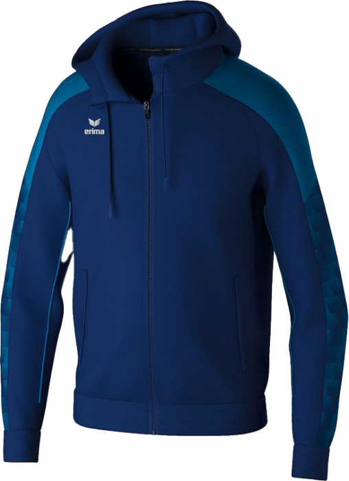 Erima - Evo Star Training Jacket With Hood - New Navy & mykonos