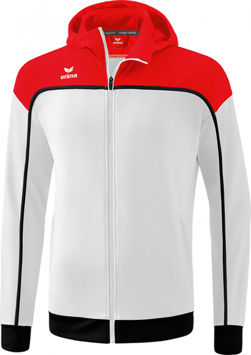 Erima - Change Training Jacket With Hood - Blanco & rojo