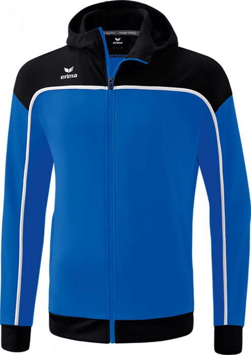 Erima - Change Training Jacket With Hood - New Royal & schwarz