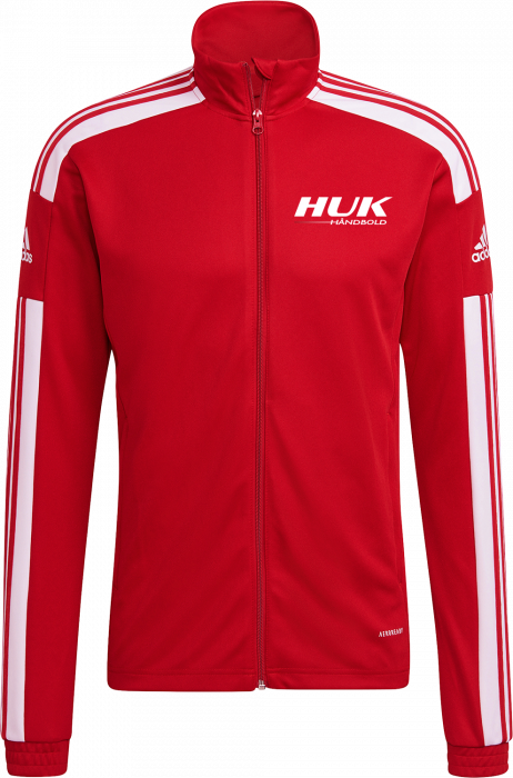 Adidas - Huk Top With Full Zip - Adult - Red & white