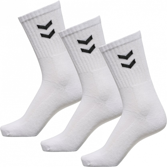 Hummel - Basic 3-Pack Sokker - White