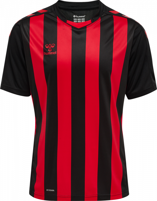 Hummel - Core Xk Striped Jersey Jr - Nero & true red