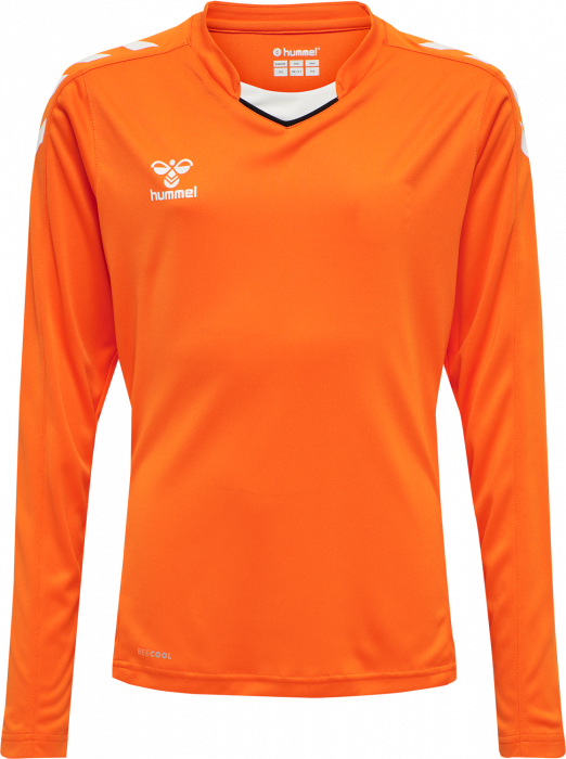 Hummel - Core Xk Poly Jersey Long Jr - Orange & blanco