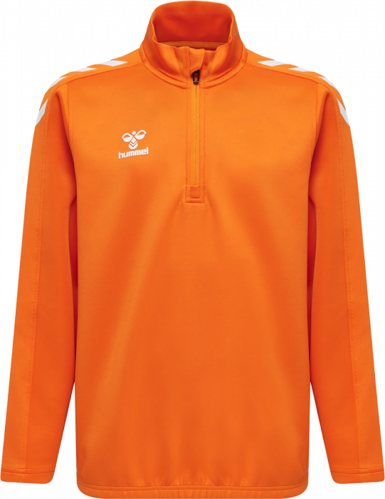 Hummel - Core Xk Half Zip Sweater Jr - Orange & biały