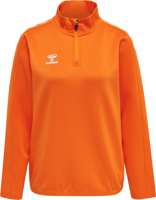 Hummel - Core Xk Half Zip Sweater Women - Orange & biały