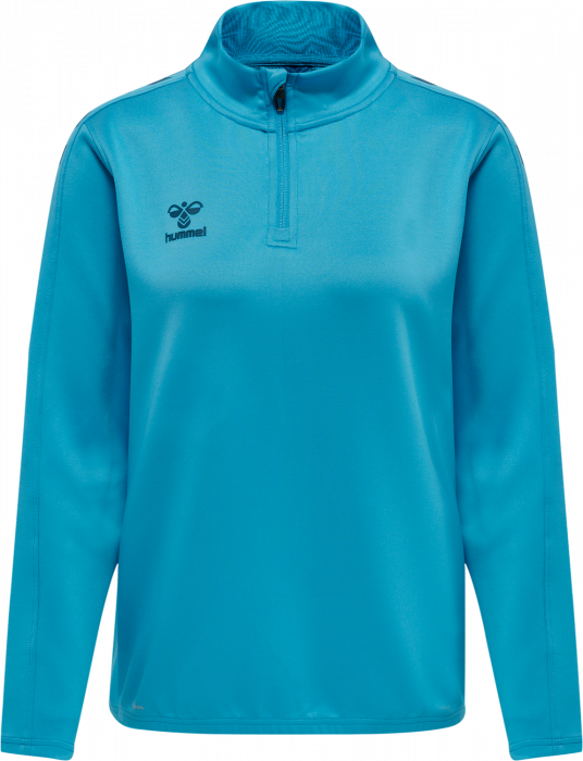 Hummel - Core Xk Half Zip Sweater Women - Blue danube & wit