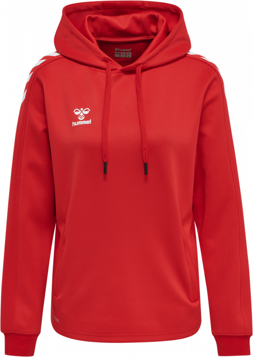 Hummel - Core Xk Poly Hoodie Women - True Red & wit