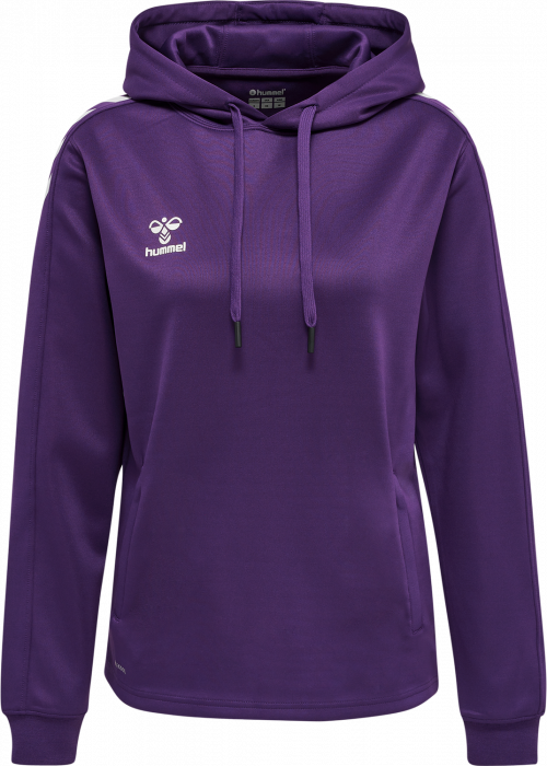 Hummel - Core Xk Poly Hoodie Women - Purple Reign & vit