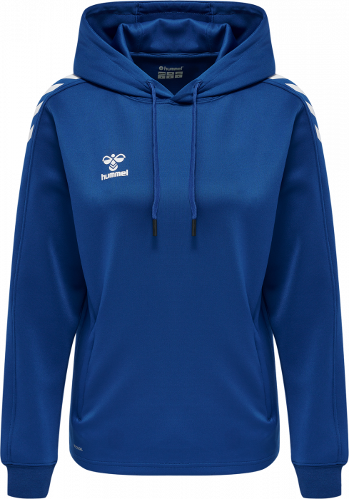 Hummel - Core Xk Poly Hoodie Women - True Blue & vit