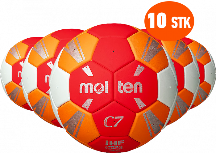 Molten - C7 Handball Red 10 Pcs - czerwony & orange
