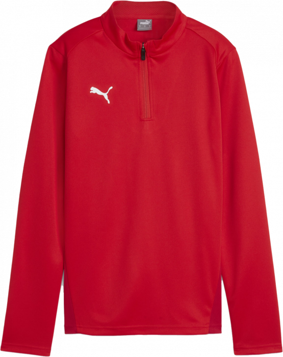 Puma - Team Goal Training Top With Half Zip Women - Czerwony