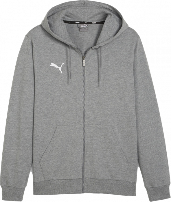 Puma - Teamgoal Casual Zip Hoodie - Grey Heather & vit