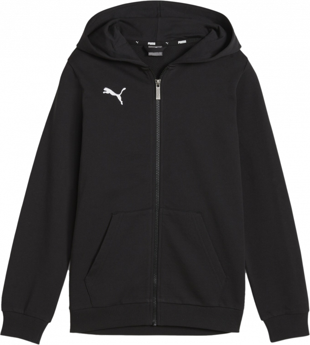 Puma - Teamgoal Casual Zip Hoodie Kids - Svart & vit