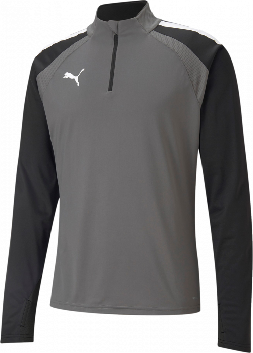 Puma - Teamliga Training 1/4 Zip Top Jr. - Smoked Pearl & svart