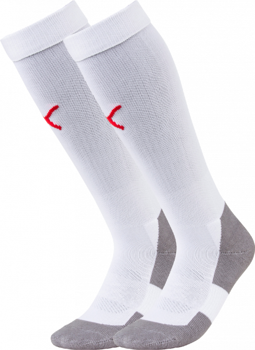 Puma - Teamliga Core Sock - Wit & rood