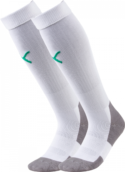 Puma - Teamliga Core Sock - Biały & turkusowy