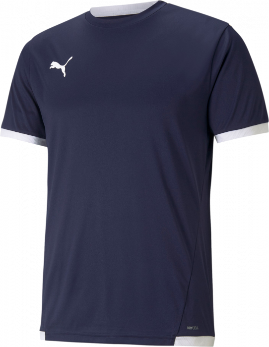 Puma - Teamliga Jersey - Navy Blue & branco