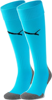 Puma - Teamliga Core Sock - Turquesa & preto