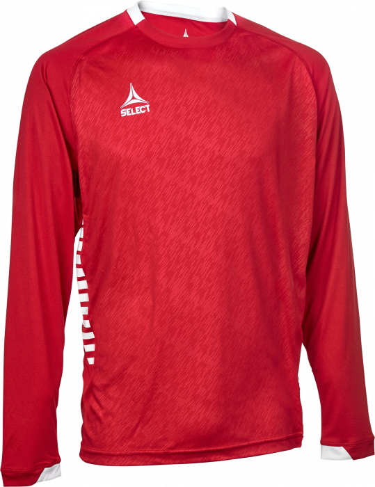 Select - Spain Long-Sleeved Playing Jersey - Rosso & bianco