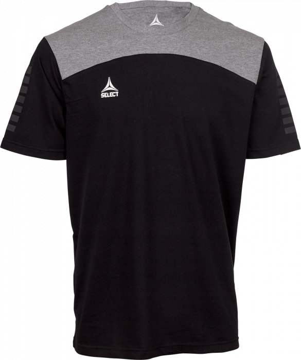 Select - Oxford T-Shirt - Czarny & melange grey