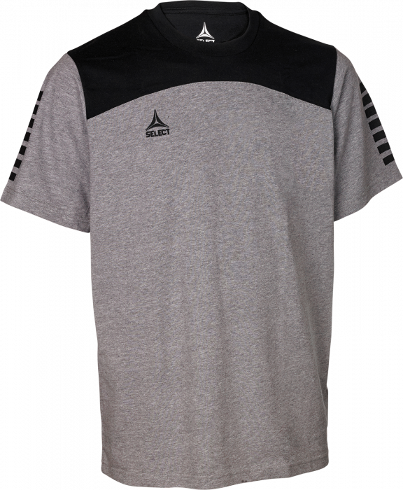 Select - Oxford T-Shirt - Melange Grey & negro